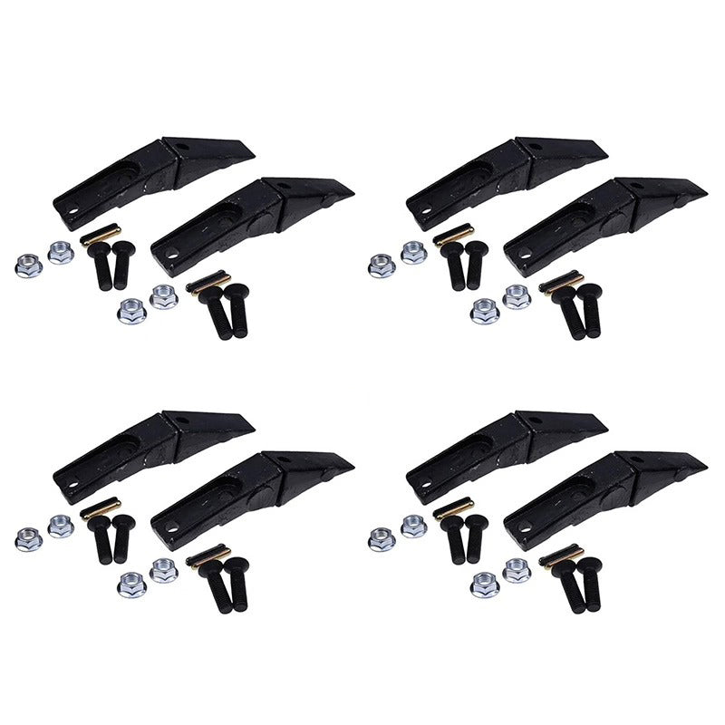 8 Pieces 6737325 Bucket Tooth & 6737326 Flex Pin for Bobcat Style Mini Excavator Skid Steer Loader - KUDUPARTS