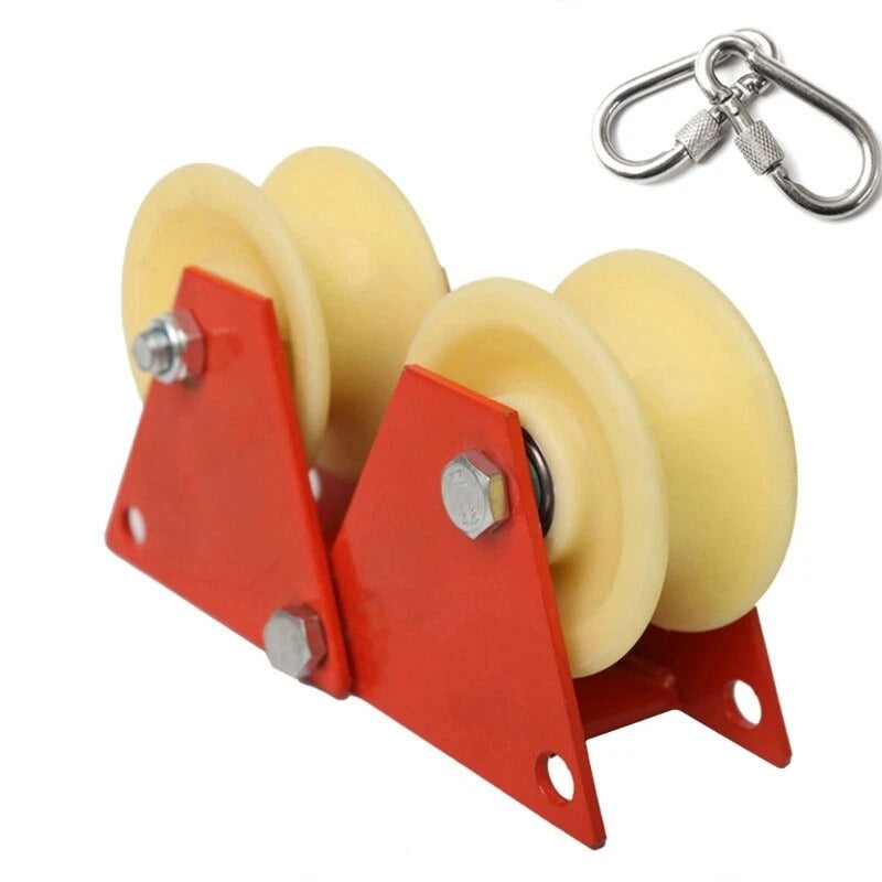 Labor-Saving Anti-Wear Wheel Cable Retract Protector Sling Safe Wall Corner Rope Pulley
