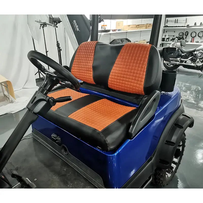 Orange Golf Cart Seat Cover Front & Rear Set (4 PCS) for Club Car Precedent / Tempo - KUDUPARTS
