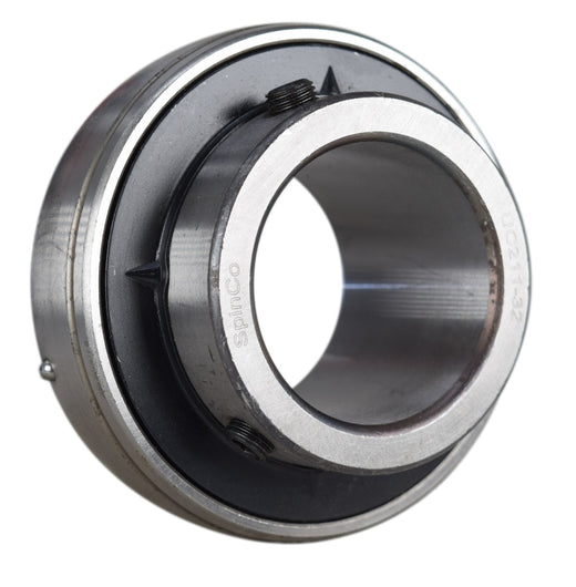 2" Insert Bearing With Set Screw UC211-32 INS-SC-200 GY1200KRRB VS-232 for Excavator Loader Tractor Combine Baler - KUDUPARTS