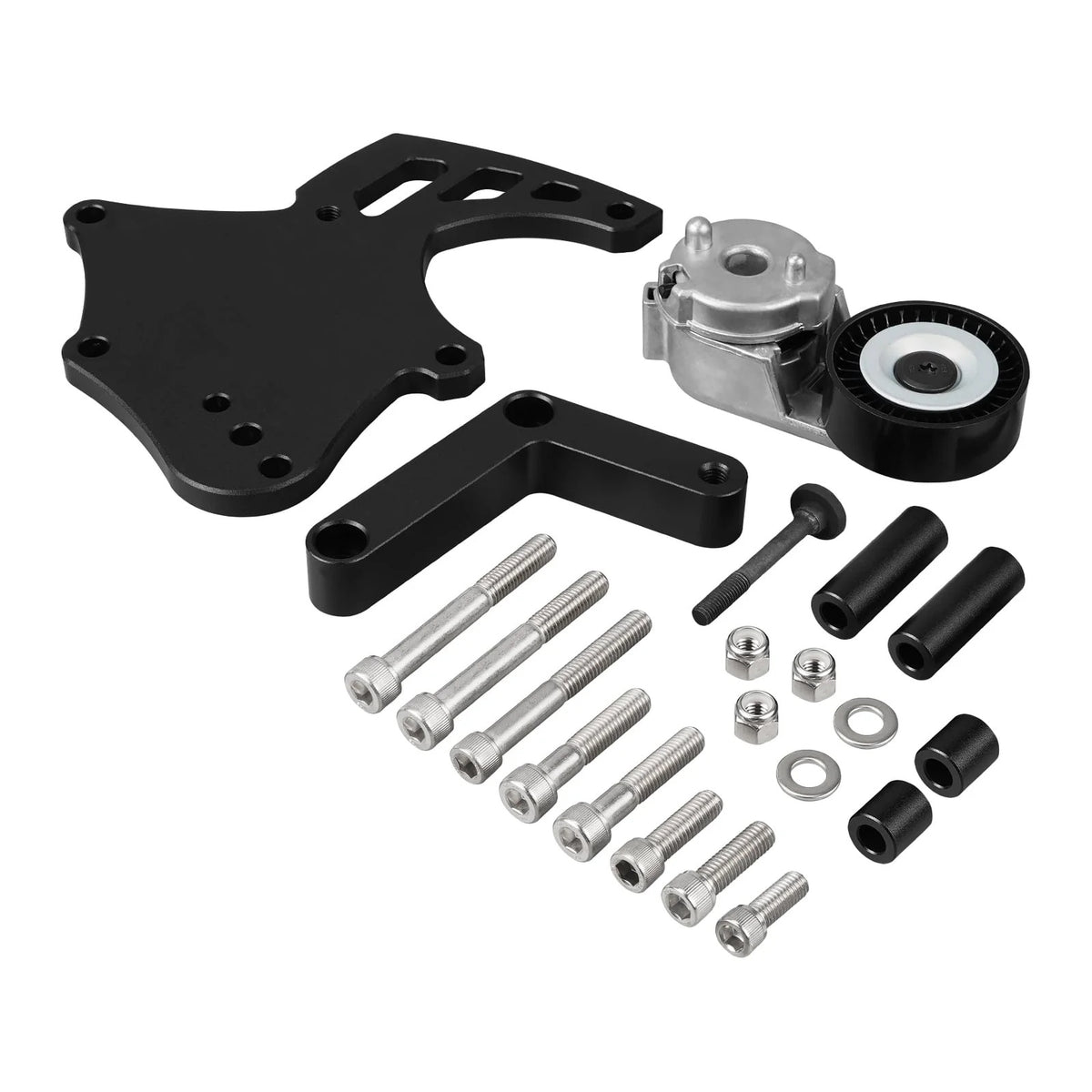 A/C Compressor Bracket TD944-Silver-T for GM Engine LSX LS1 LS2 LS3 LS6 L76 Sanden 508 709 - KUDUPARTS