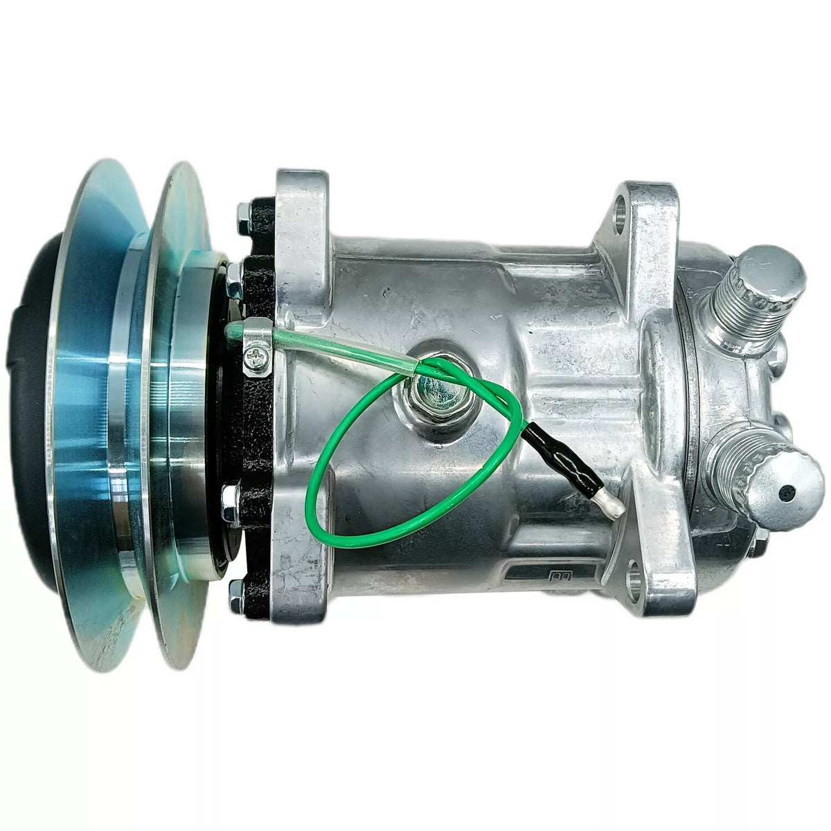 SD7H15 A/C Compressor FF200866 for John Deere 2054 2554 2154D 2454D 2954D 3754D Hitachi ZAXIS210F-3 ZAXIS240F-3 ZAXIS290F-3 ZAXIS370F-3 ZAXIS200F ZAXIS250F - KUDUPARTS