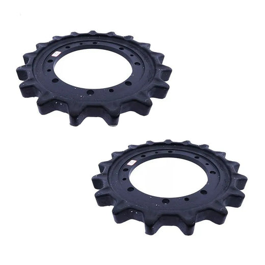 2 Pieces 17 Teeth 8 Bolts Drive Sprocket 7227421 for Bobcat Track Loader T740 T750 T770 T870 - KUDUPARTS