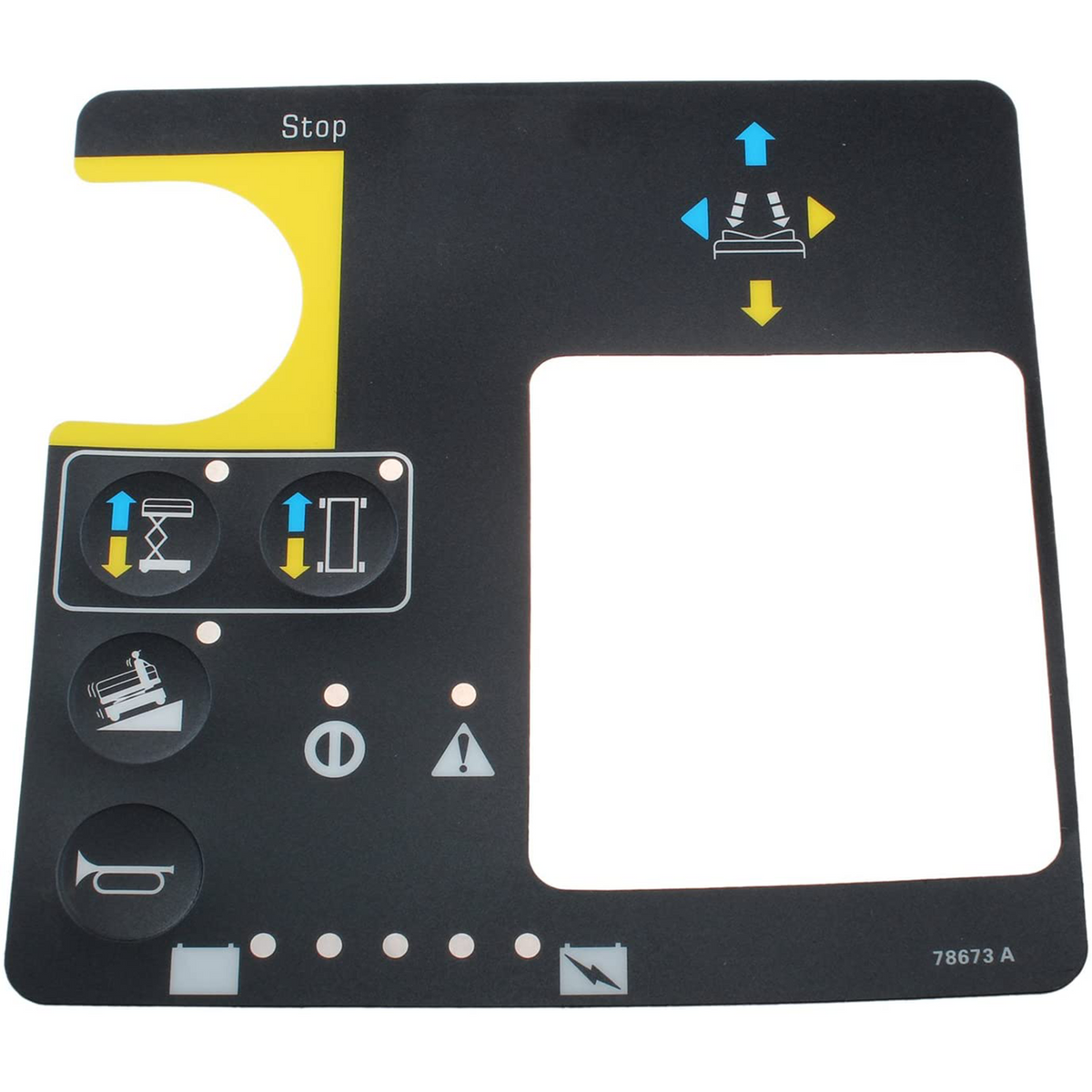 Gen 4 Play Control Box Overlay Decal 78673 78673A 78673GT for Genie GS-1530 GS-1930 GS-2032 GS-2046 GS-2632 GS-2646 GS-2668 GS-3268 - KUDUPARTS