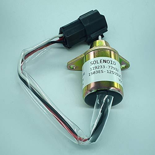 Fuel Shutdown Shut OFF Solenoid 119233-77932 1503ES-12S5SUC12 For Yanmar JOHN DEERE TRACTOR DC12V - KUDUPARTS