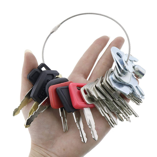 21 Keys Construction Ignition Set for Case Cat Komatsu John Deere - KUDUPARTS