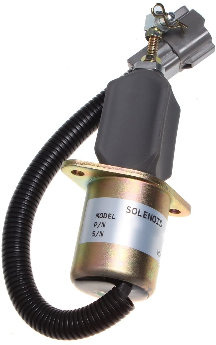 Fuel solenoid 129953-77811 1751ES-12A3UC12B1S SA-4673-S for Hyundai Excavator R60-5 Yanmar engine - KUDUPARTS