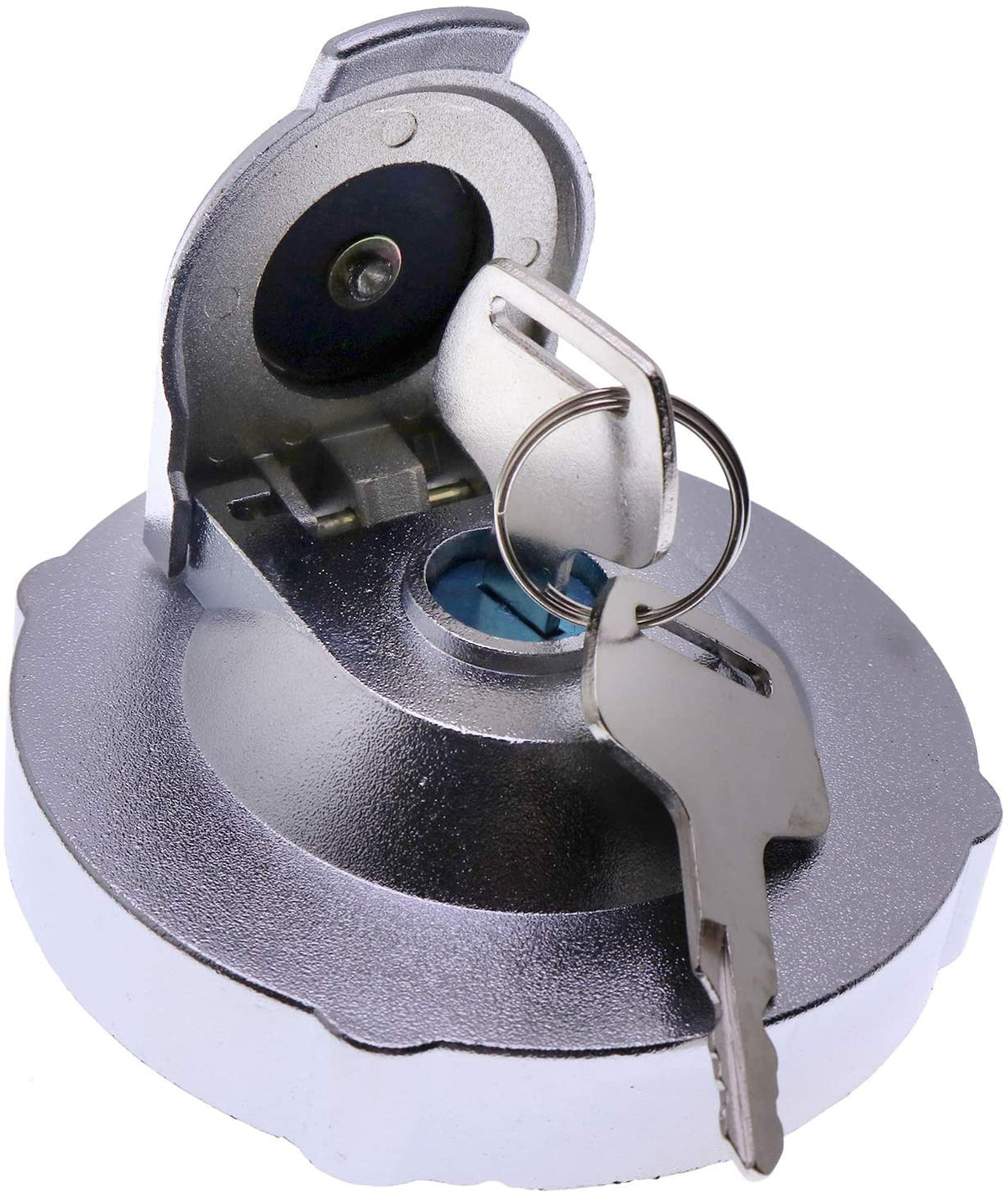 Fuel Tank Cap with 2 keys 15521-00500 compatible with Takeuchi TB016 TB015 TL250 TL120 - KUDUPARTS