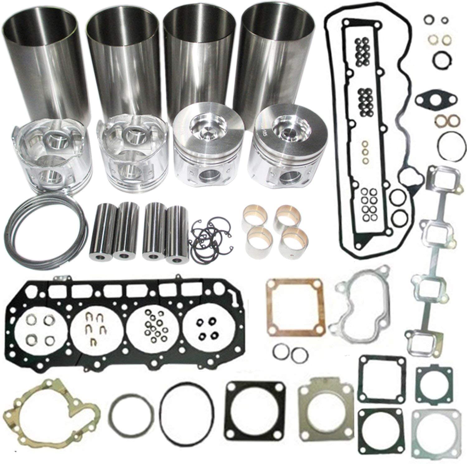 Overhaul Rebuild Kit with Piston E2190 Compatible for Cummins QSB3.3 B3.3 B3.3T Engine - KUDUPARTS