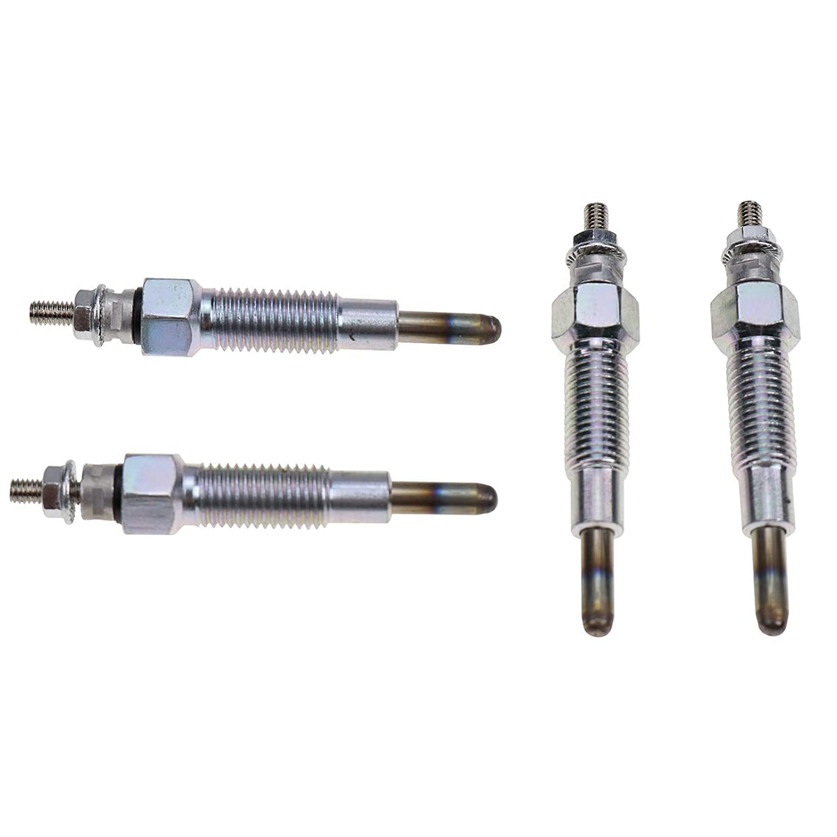 4X Glow Plugs 15221-65510 15401-65510 9827560 Compatible with Kubota V1402 V1702 V1902 D1302 Bobcat 743 643 743B New Holland L455 L553 L555 - KUDUPARTS