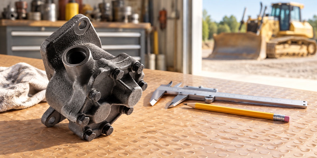 Hydraulic Gear Pump Replacement: Configuration Checklist — editorial illustration; not application or diagnostic evidence.