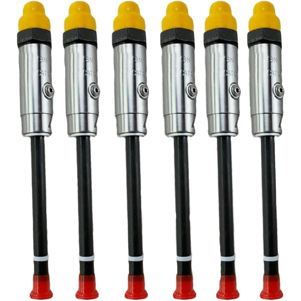 6 Pcs Fuel Injector 7W-7026 0R-3423 for Caterpillar CAT Engine 3406B 3412 Tractor D9R D9 GC - KUDUPARTS