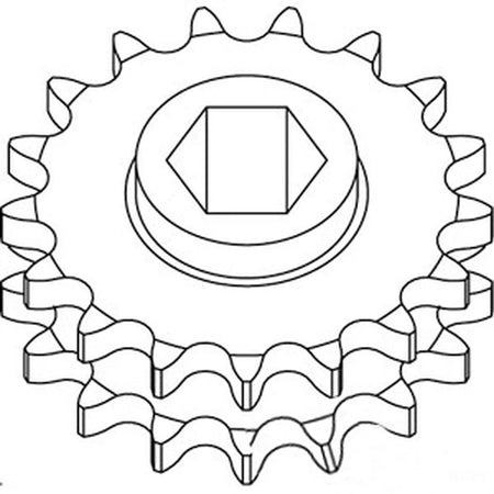 Sprocket AE39301 for John Deere Baler 330 335 375 385 430 435 446 447 456 457 466 467 530 535 546 547 556 557 566 567 - KUDUPARTS