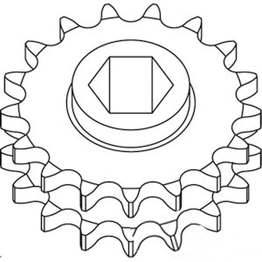 Sprocket AE39301 for John Deere Baler 330 335 375 385 430 435 446 447 456 457 466 467 530 535 546 547 556 557 566 567 - KUDUPARTS