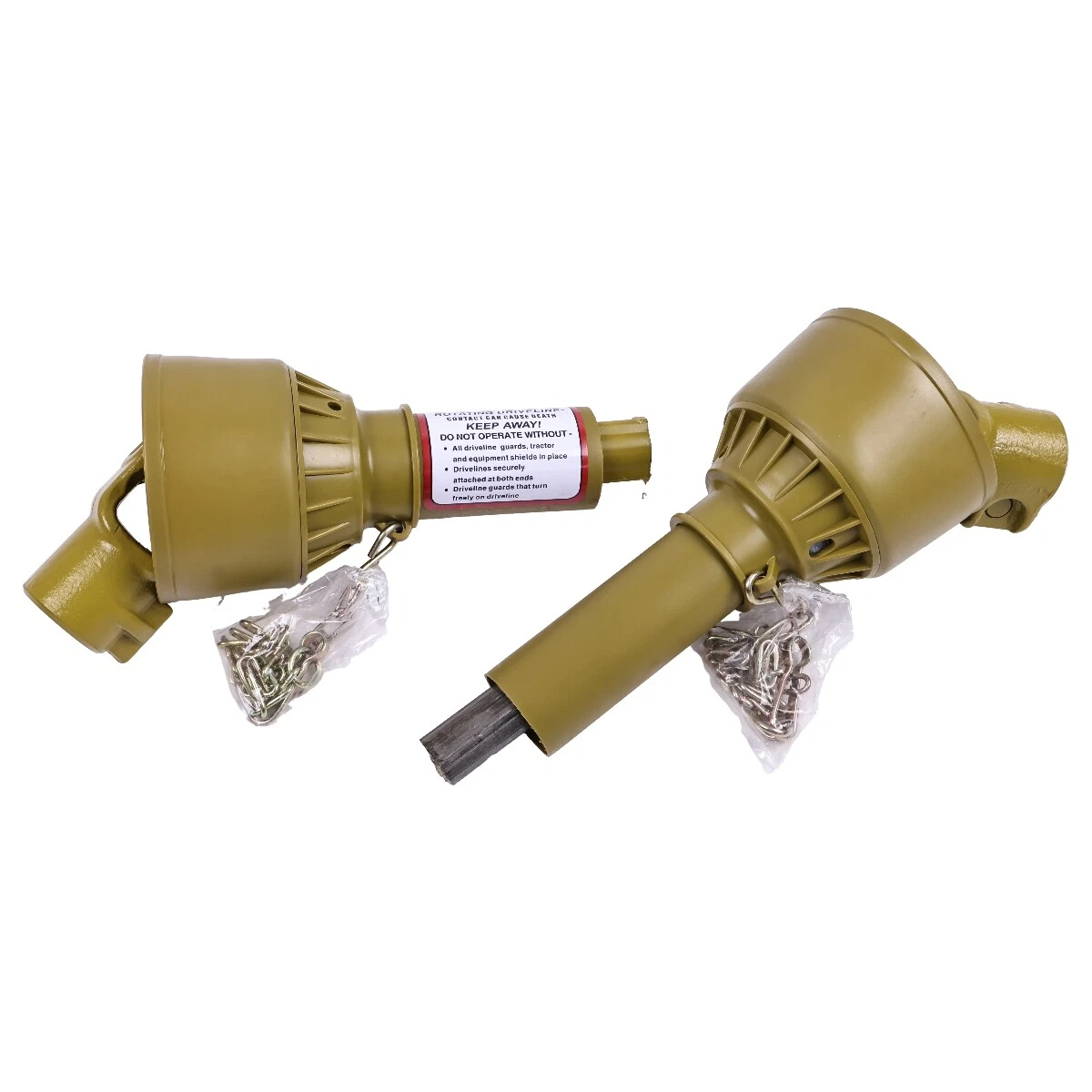 Arbre de transmission de prise de force jaune 1-3/8" à 6 cannelures T1 20"-24" pour tracteur