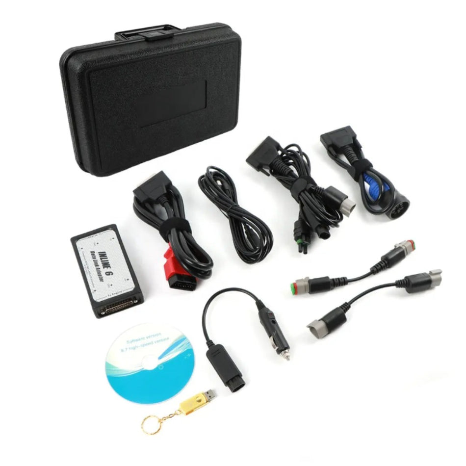 For Cummins INLINE 6 Data Link Adapter full kit with INSITE 8.7 pro Software for Engine ISC B C QSB ISDE ISZ QSL Trucks Diagnostic & Programming 3165033 (Ship to US Only)