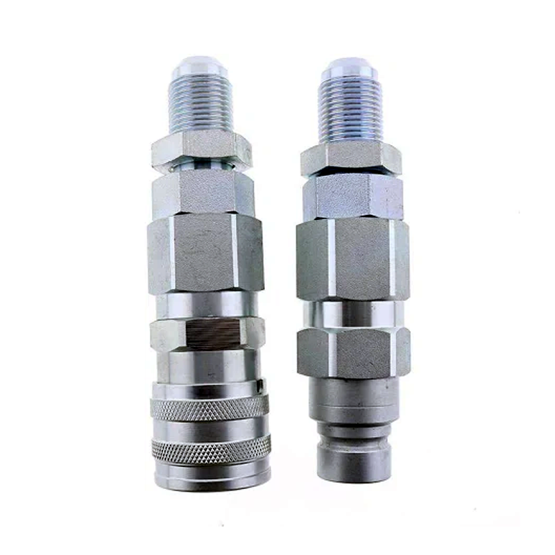 #10 JIC Thread 1/2" Flat Face Hydraulic Quick Connect Coupler for CASE 410 420 430 435 440 450 40XT 60XT 70XT - KUDUPARTS
