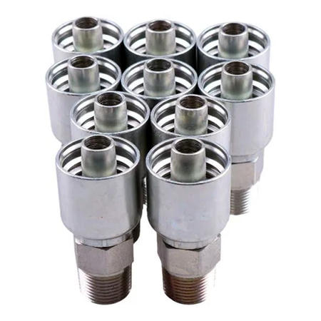 10PCS Hydraulic Hose Fitting With 12 Male NPT 10143-8-8 for Parker - KUDUPARTS