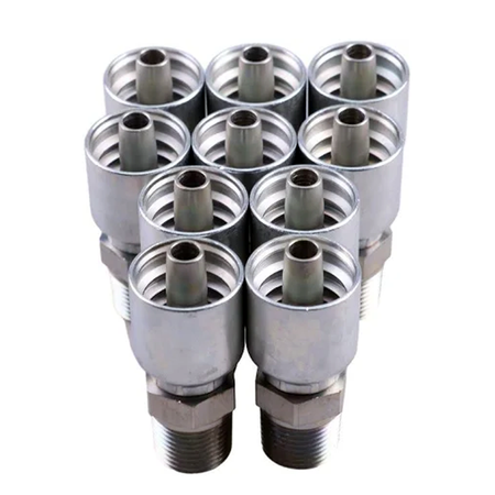 10PCS Hydraulic Hose Fitting With 1/2" NPT Thread 10143-8-6 for Parker - KUDUPARTS