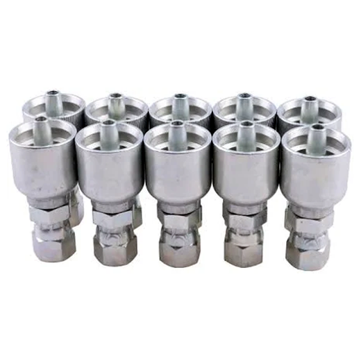 10PCS Hydraulic Hose Fitting With 1/4" Female JIC Swivel 10643-4-4 for Parker - KUDUPARTS
