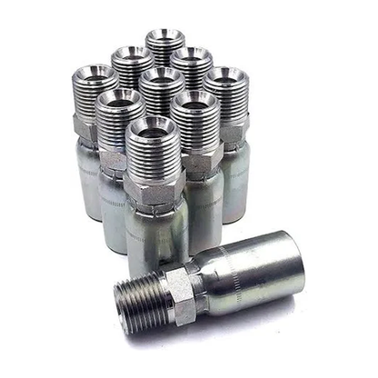 10 piezas de conexión de crimpado para manguera hidráulica con conector macho NPT de 3/8" MP-6-6 06U106 para Parker 100R1, 100R2, 100R17 y 100R16