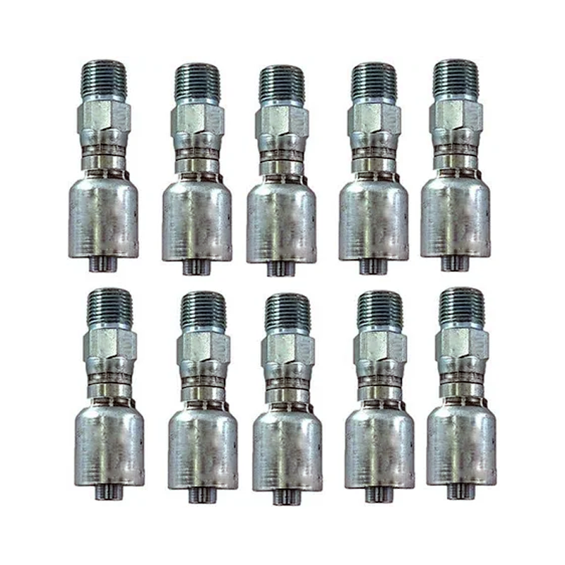10 Pcs Hydraulic Hose Fitting With 1/2" Male Pipe Swivel 11343-8-8 for Parker - KUDUPARTS