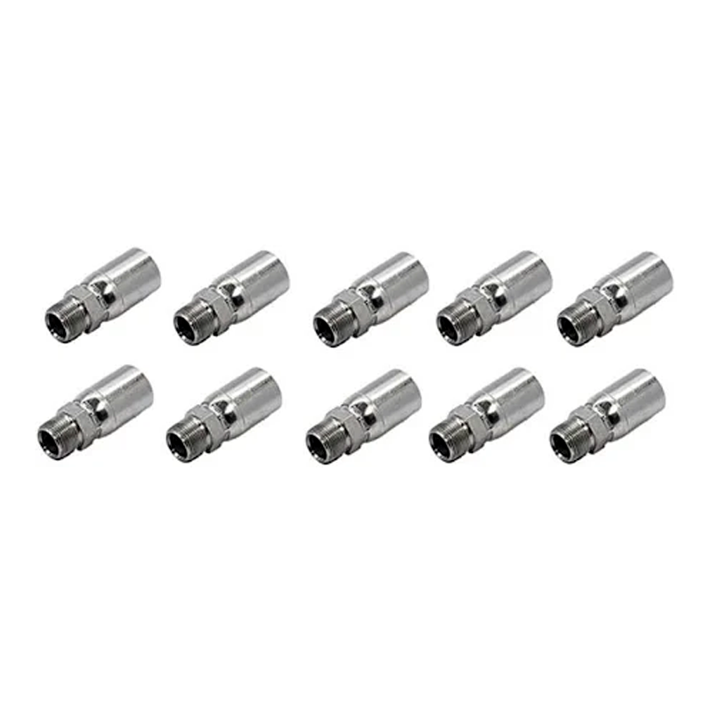 10 piezas de conexión de manguera hidráulica con conector macho NPT de 1/2" 06U-108 para Parker