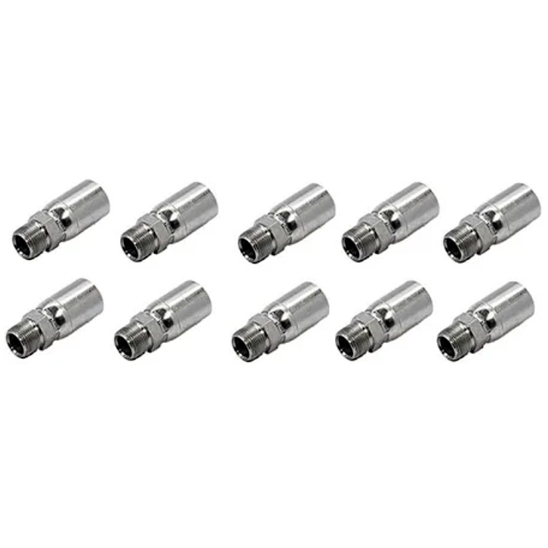 Raccord de tuyau hydraulique 1/2" NPT mâle 08U-108 pour Parker, 10 pièces
