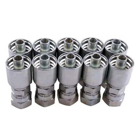 10 Pcs Hydraulic Hose Fitting With 5/8" Female JIC Swivel 10643-10-8 for Parker - KUDUPARTS