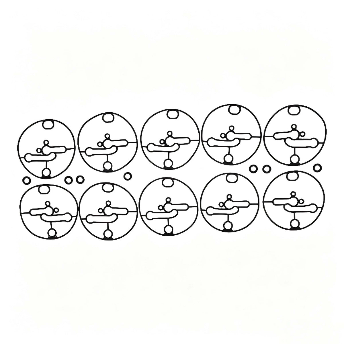 10 Pieces Float Bowl Gasket With Inlet Seal 698781 for Nikki Carburetor Briggs & Stratton Engine 201312 212707 216312 31E577 31D777 31S877 406677 441677 44C877 - KUDUPARTS