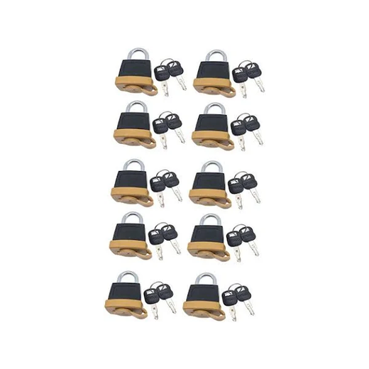 10 Pieces Padlock 246-2641 With Keys for Caterpillar CAT Engine 3406C 3508B 3512 Loader 216 216B 226B 228 236 236B 242B 248 268B - KUDUPARTS