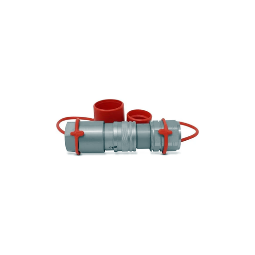 1/2" Flat Face Hydraulic Quick Connect Couplings Set With Dust Caps FF12-08N-SET HT4F4-4HTF4 for Bobcat Skid Steer - KUDUPARTS