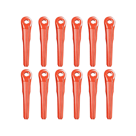 12 Pieces Plastic Blade 4002-007-1000 for Stihl PolyCut Mowing Head 6-2 7-3 28-2 48-2 - KUDUPARTS