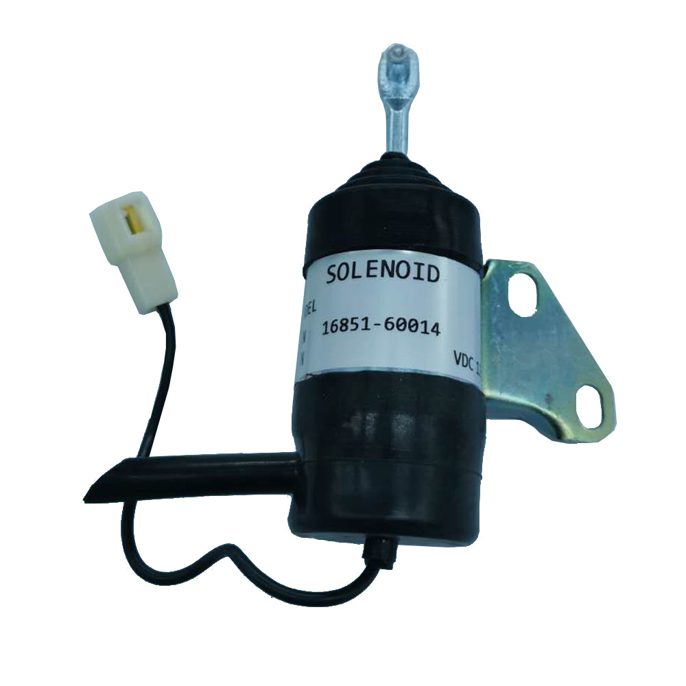 12V 16851-60014 Stop Solenoid for Kubota Tractor BX2350D BX24D BX25 G2160 GR2100 GR2110 RTV900R RTV900T
