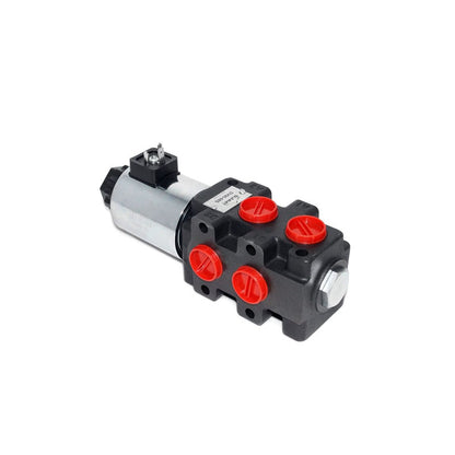 12V Hydraulic Diverter Valve DV90-08S 24 GPM 3625 PSI Max Operating Pressure 6 Ports for Double or Single Acting Cylinders