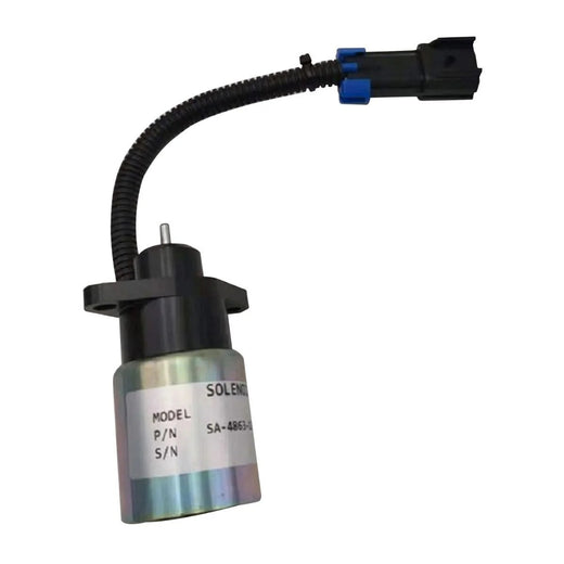 12V Stop Solenoid 0175-12A5C9S SA-4863-12 for Kubota Woodward Engine - KUDUPARTS