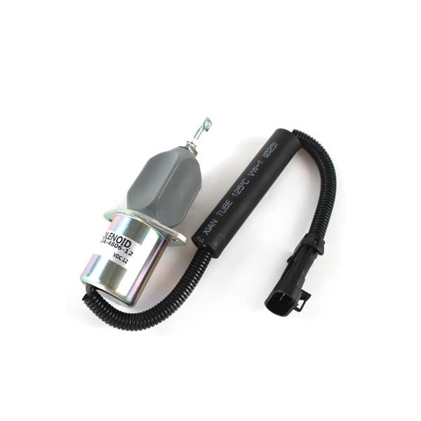 12V Stop Solenoid SA-4806-12 for Kubota Engine V2203 Excavator KX161-2 KX151 KX101 - KUDUPARTS