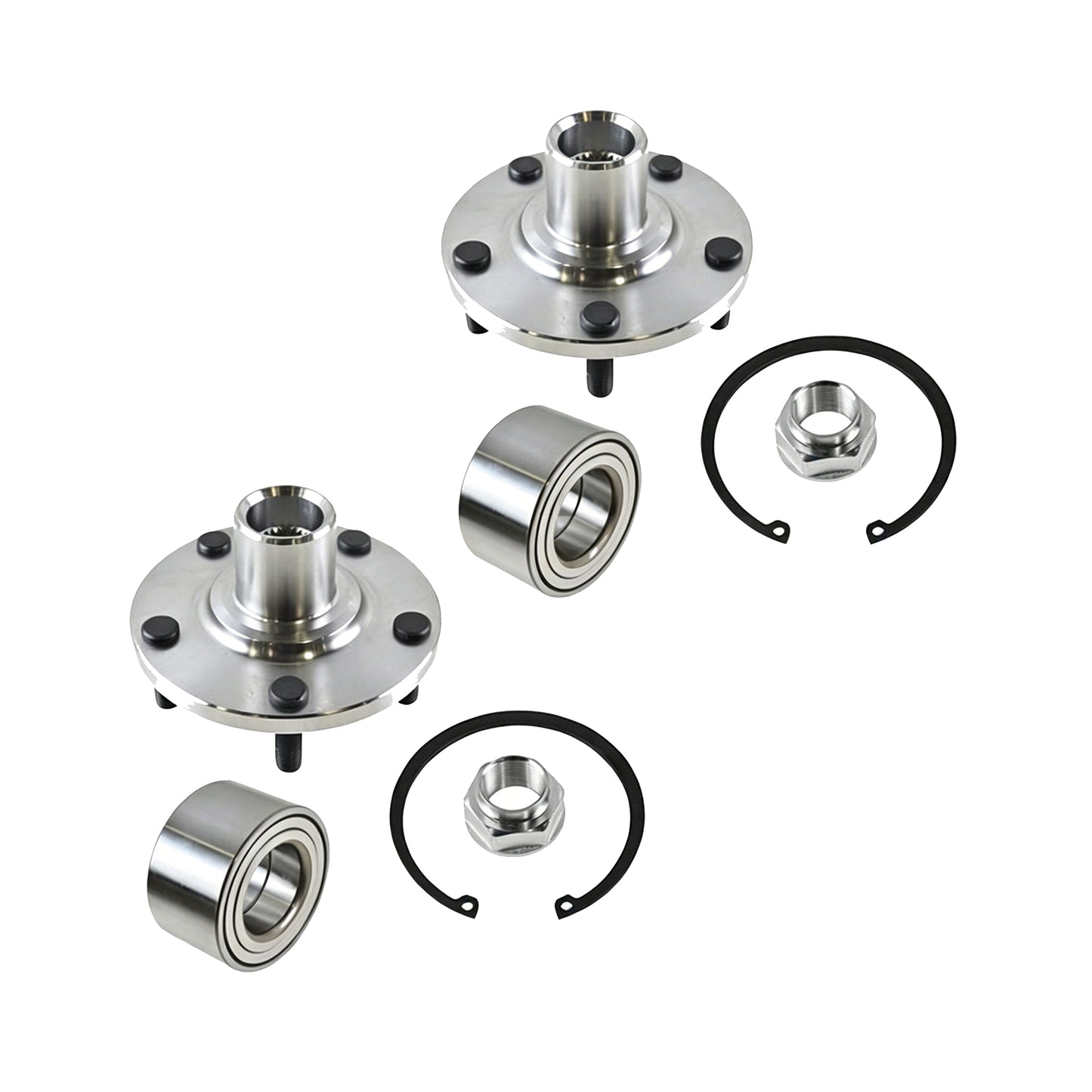 2 Sets Front Wheel Hub and Bearing Kit D44600SJKJ00 for Honda CR-V 2012-2016