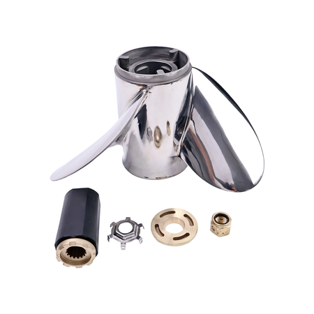 14 5/8 x 25 Pitch Right Tempest Plus Propeller Impeller 48-8M0151386 for Mercury Outboard 135-400HP Command Thrust 90-115HP Alpha Bravo One - KUDUPARTS