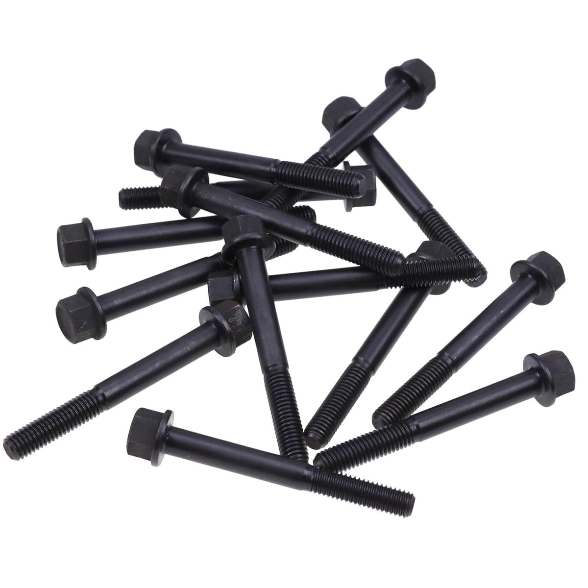 14Pcs Cylinder Head Bolt 6652587 for Kubota Engine D750 Bobcat Excavator 320 220 Skid Steer Loader 313 543 - KUDUPARTS