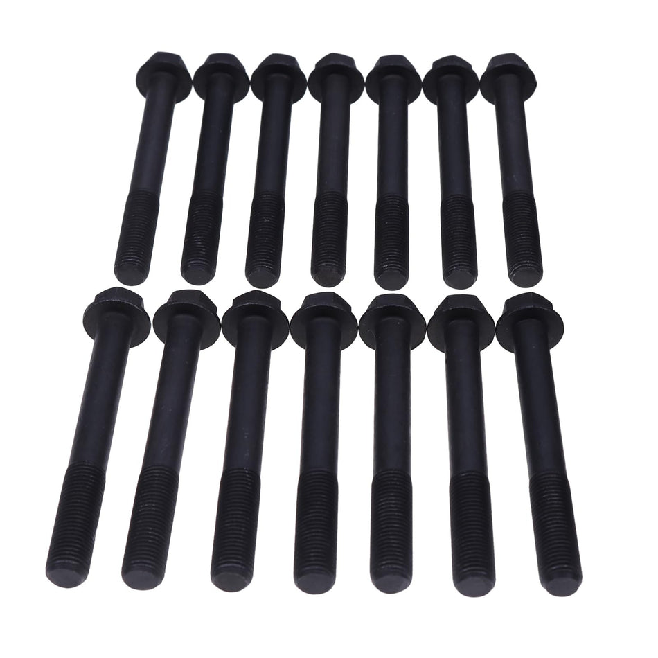 14Pcs Cylinder Head Bolt 6653804 for Kubota Engine D1402 V1902 Bobcat Loader 645 643 1600 743 Excavator 325 331 231 225