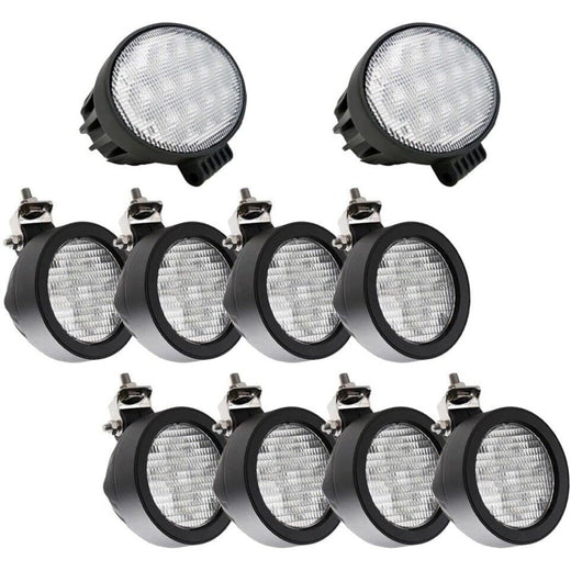 10Pcs Oval Flood Beam Led Cab Light Kit Fits John Deere R Series R4023,R4030 (Ship to US Only) - KUDUPARTS