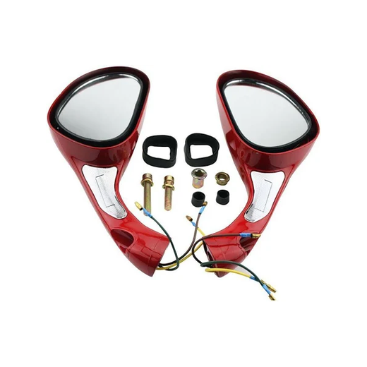 1 Pair 8mm Rearview Mirror for 50cc 70cc 90cc 110cc 125cc 150cc 250cc Scooters Moped Motorcycle - KUDUPARTS