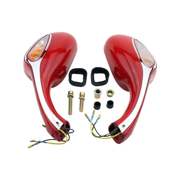 1 Pair 8mm Rearview Mirror for 50cc 70cc 90cc 110cc 125cc 150cc 250cc Scooters Moped Motorcycle - KUDUPARTS