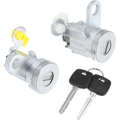 Juego de 1 par de cilindros de cerradura de puerta delantera con llaves 69051-35070 y 69052-35070 para Toyota Tacoma (1995-2004)