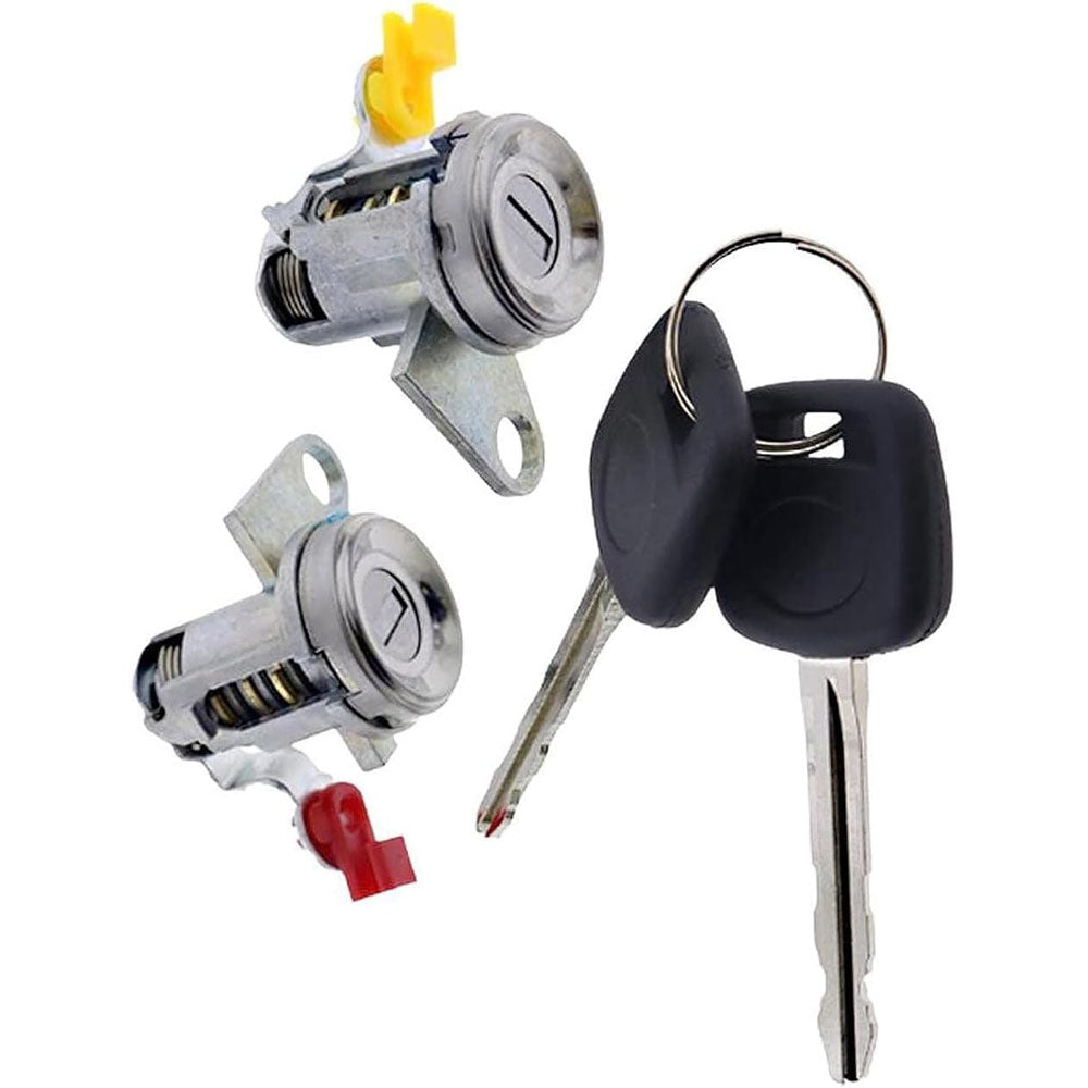 1 Pair Front Door Lock Cylinder Set with Keys 69051-35070 69052-35070 for Toyota Tacoma 1995-2004 - KUDUPARTS