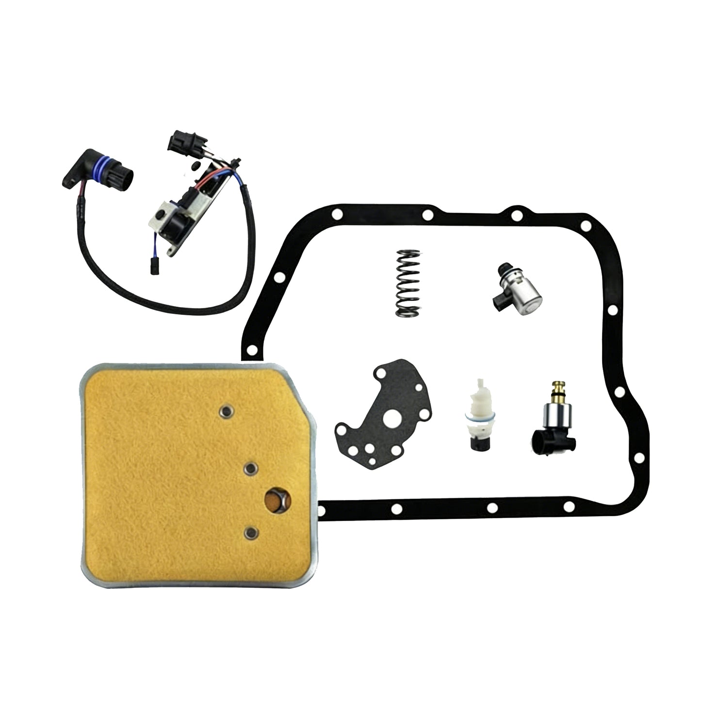 A518 A618 46RH 46RE 47RE 47RH Transmission Solenoid & Transducer Sensor Filter Spring Set for Dodge Jeep 1998-1999