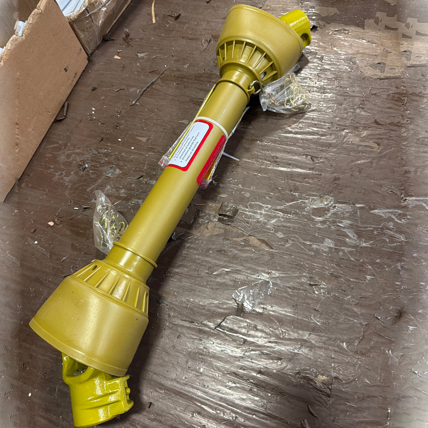 PTO Drive Shaft 1 3/8 Inch 6 Spline End T1 47 to 69 Inch Yellow for Tractor(Ship to US Only.)