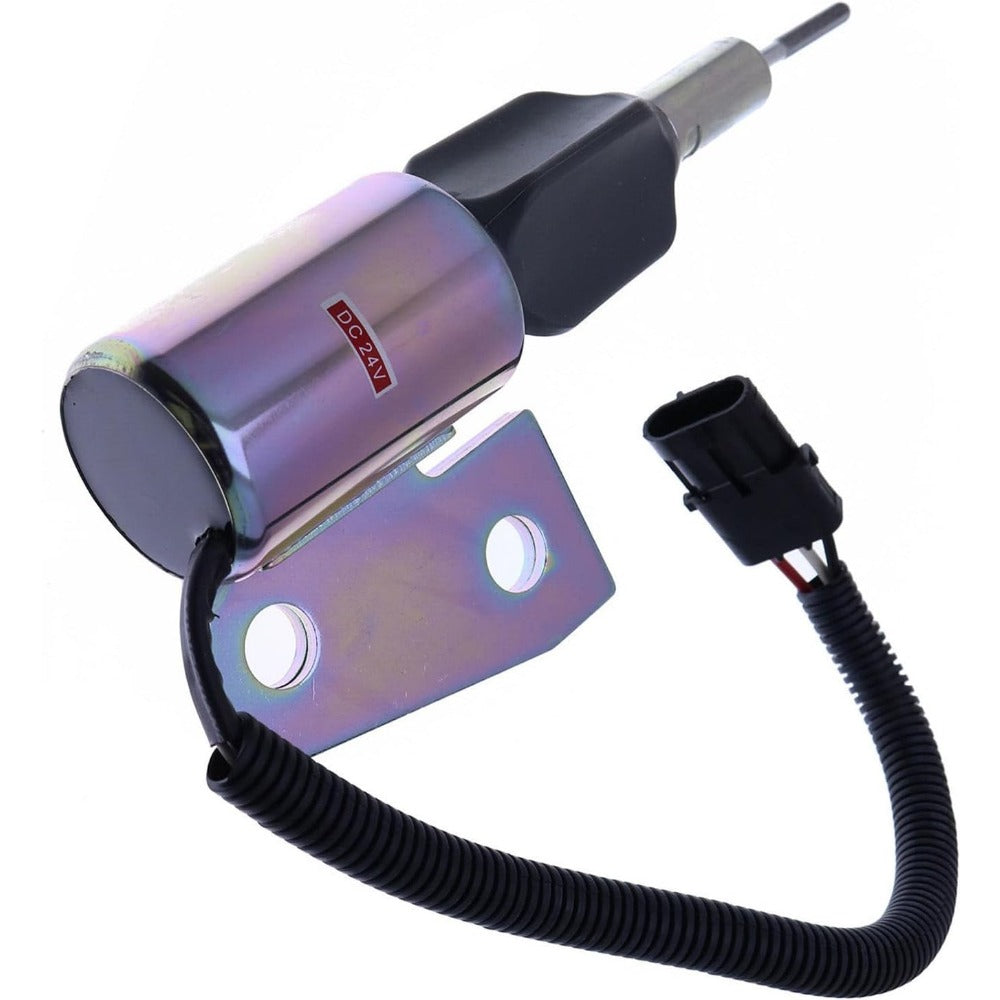24V Shutoff Solenoid 6732-82-9110 for Komatsu Excavator PC150LC-6 PC150LC-6K PC150-6 - KUDUPARTS