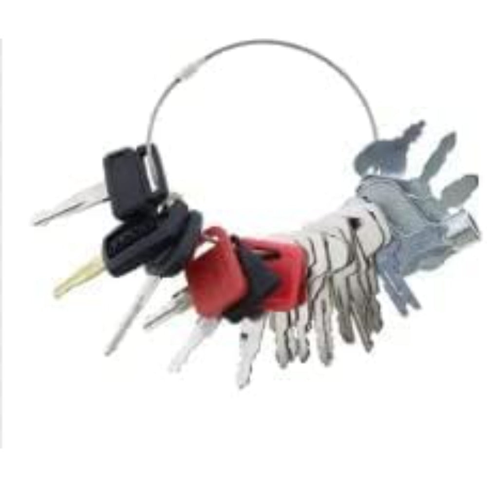 16 Pcs Ignition Key for Bobcat CASE Caterpillar CAT John Deere JD Komatsu JCB Cat Ferguson New Holland Mitsubishi Tractors and Many More - KUDUPARTS